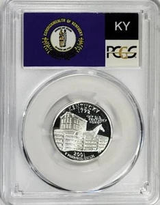 2001 - S Silver Washington Quarter - Kentucky - PCGS PR69DCAM - Flag Series - Picture 1 of 2