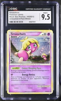 CGC 9.5 MINT+ Smoochum 2010 Black Star Promos HGSS13 Holo Pokemon Card - Image 1 of 2