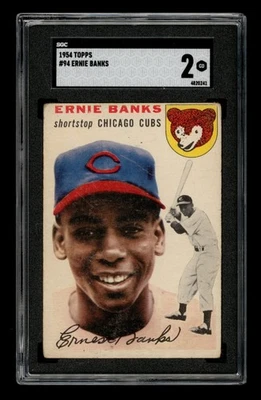 1954 Topps Set-Break # 94 - Ernie Banks SGC 2 bueno Foto 1 de 3