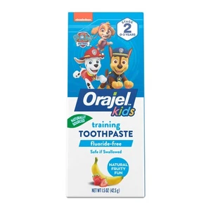Kids Paw Patrol Fluoride-Free Training Toothpaste, Natural Fruity Fun Flavor,... - Picture 1 of 8