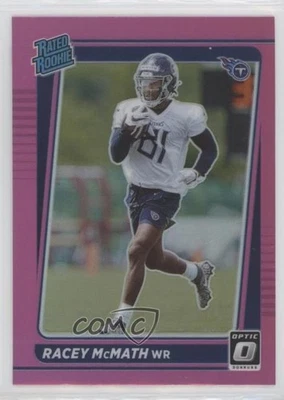 2021 Panini Donruss Rated Optic Holo Pink Preview Racey McMath #P-316 Rookie RC - Image 1 of 2
