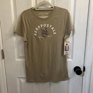 Camiseta gráfica para mujer Aéropostale talla mediana, marrón nueva con etiquetas - Imagen 1 de 22