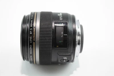 Canon EFS 60mm f/2.8 Macro Ultrasonic EF-S Autofocus Camera Lens w/ Cap - Image 1 of 4