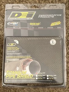 DEI Exhaust Pipe Heat Shield 10450; Titanium 1350 deg F Clamp On 12” x 6” - Picture 1 of 2