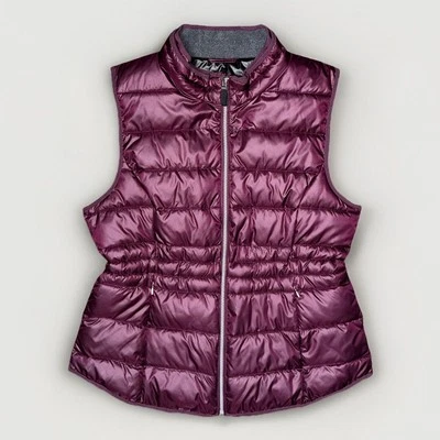 Colete acolchoado Marc New York feminino acolchoado com zíper completo GG bordô, pescoço simulado - Imagem 1 de 4