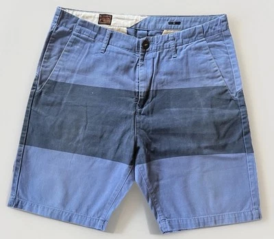 Volcom Men’s Shorts Blue Stripe Chino Size 34 100% Cotton - Image 1 of 4