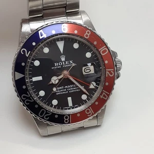 Rolex GMT Master 40mm Steel Pepsi Bezel Red Blue Automatic Watch 1675 Circa 1972 - Picture 1 of 12