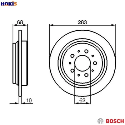 2x BRAKE DISC 0 986 478 445 FOR VOLVO 850/Rural XC70/CROSS/COUNTRY/SUV S70 2.0L - Image 1 of 4