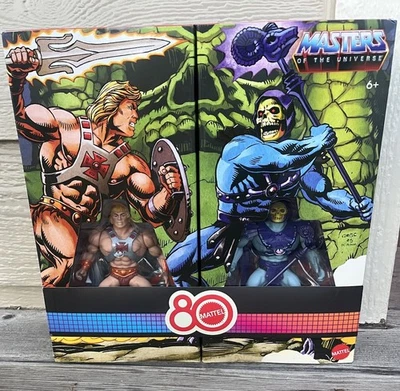 Mattel 80th Anniversary Masters of the Universe Retro Punching He-Man & Skeletor - Image 1 of 4