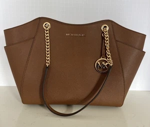 Michael Kors NS Jet Set Travel Tote Bag Brown Purse NWT 378.00 MSRP - Picture 1 of 13