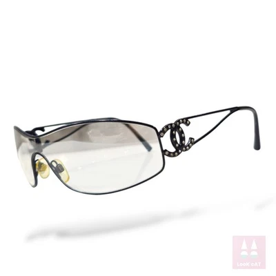 Chanel 4073 vintage sunglasses Y2k Trasparent Rhinestones Frameless Rare Foto 1 de 4