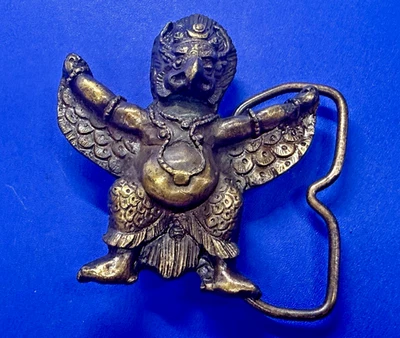 Dios hindú deidad Garuda pájaro hinduismo figura religiosa bergamota L-60 hebilla de cinturón Foto 1 de 4