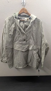 VTG Columbia Sportswear Windbreaker Pullover Jacket Mens Sz L Oversized Beige - Picture 1 of 14