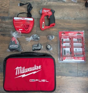Milwaukee 2505-20 M12 FUEL Installation Drill/Driver Kit, AND 48-32-4023 Bit Set - Picture 1 of 11