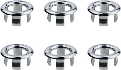 6 Pcs Electroplating Sink Overflow Ring Round Basin Cover Silver  - Image 1 of 4