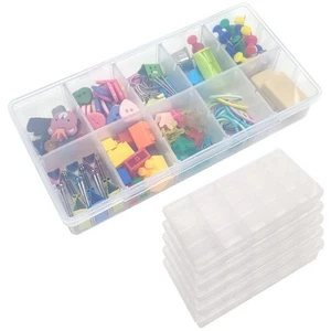 6 Pack Plastic Organizer Box, Jewelry Storage Container, Clear Organizer Box ... - Picture 1 of 7
