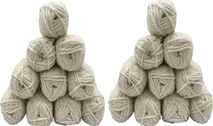 Häkelgarn mit Lurexfaden   Strickgarn Glitzerwolle  weiss  Mützenwolle 20x50gr - Bild 1 von 3