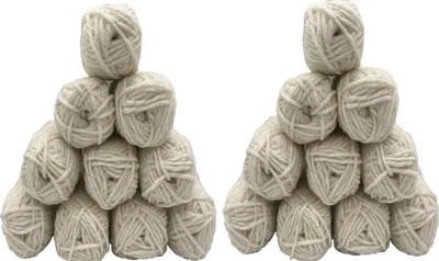 Häkelgarn mit Lurexfaden   Strickgarn Glitzerwolle  weiss  Mützenwolle 20x50gr - Bild 1 von 3