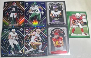 NFL Lote de 7 Insertos Láser Plateado Bronce Púrpura Hall Mccaffrey Jefferson Kelce - Imagen 1 de 1