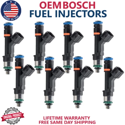 8 peças injetores de combustível Bosch fabricante de equipamento original para 2003-2004 Ford F-150 5.4L V8 #0280158003 - Imagem 1 de 4