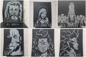 Chalk Art on Black Mounting Board – Available in A2 & A3 Sizes - Picture 1 of 6
