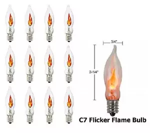 Lot of 12 Flicker Flame Light Bulbs, E12 Candelabra Base, 3 watt Bulb - Picture 1 of 1