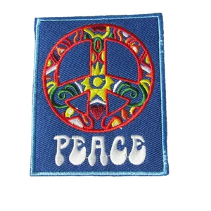 Parche de hierro de la paz CND símbolo de la paz insignia motivo 6,4 x 8 cm motivo parches P319 - Imagen 1 de 3