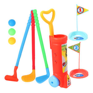 1 Set Plastic Toddler Golf Toy Outdoor Kids Golf Lawn Toy Children Exercise Toys