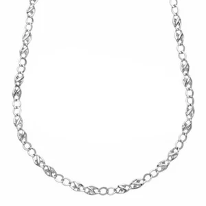 Collana a Catena Piatta in Oro Bianco18 Carati - Bild 1 von 1