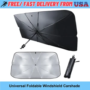 Foldable Car Windshield Sun Shade Umbrella UV Block Heat Insulation Cover - Bild 1 von 11