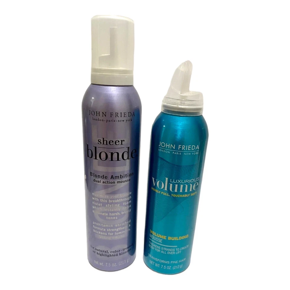 John Frieda Pura Rubia Ambición Doble Acción Mousse + Lujoso Lote Volumen Foto 1 de 4