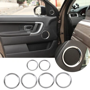 6×Silver Tweeter &Door Speaker Ring Cover For Land Rover Discovery Sport 2015-19 - Foto 1 di 12