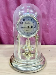 VINTAGE CARRIAGE CLOCK MAXIM GOLD COLOURED BATTERY POWERED - Picture 1 of 10