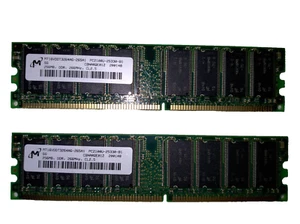 Micron (2x) 256MB PC2100 DDR-266MHz non-ECC Unbuffered CL2.5 *FREE SHIPPING!* - Picture 1 of 2