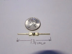 100 45mm BRASS   CHANDELIER PARTS LAMP CRYSTAL PRISM BEAD CONNECTOR PINS BOWTIE - Picture 1 of 2