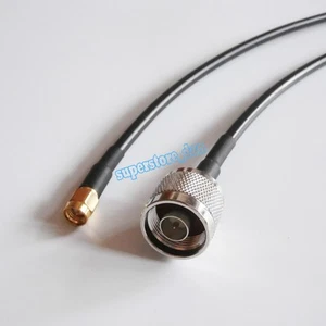 N Type male to SMA male straight crimp RG58 cable pigtail 20inch WiFi - Picture 1 of 6
