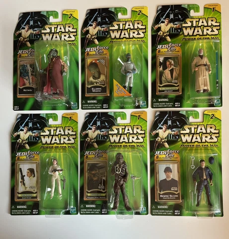 Star Wars Power of the Jedi 6 Figure Lot - Ellorrs Madak, Ketwol, Bespin Leia Cover