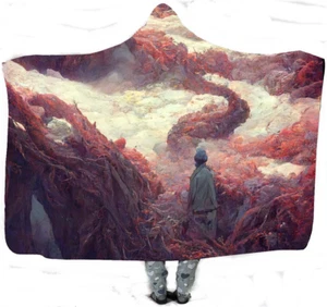 Amazing Earth Fantasy Roads Through Space Hooded Blanket - Picture 1 of 7