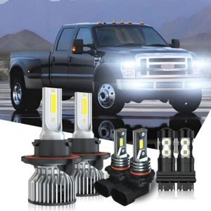 For Ford F250 F350 F450 F550 Super Duty 2005-2018 LED Headlight Fog Turn Bulbs - Picture 1 of 22