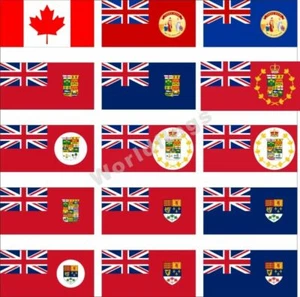 Canada Historical Flag 1868 1921 1957 3X5 3X6FT Canadian Newfoundland Olympic - Picture 1 of 17