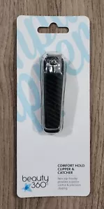 NEW Beauty 360 Comfort Hold Nail Clipper with Catcher Stainless Steel CVS - Picture 1 of 2