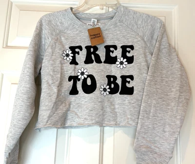 Happy Nation Victorias Secret укороченный толстовка размер девочек M 10 новый Рождество - Изображение 1 из 2