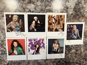 Lot 6 -Hannah Montana Miley Cyrus Disney Snapshots photo Signed REPRINT POLAROID - Picture 1 of 10