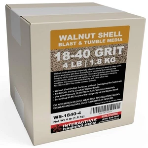 4 lbs or 1.8 kg Ground Walnut Shell Media 18-40 Grit - Fine Walnut Shells for... - Picture 1 of 7