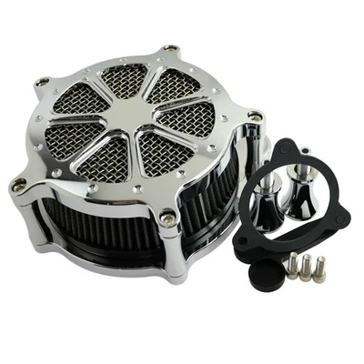 Filtro de aire cromado gris admisión para Harley 00-15 Softail Fat Boy Breakout Foto 1 de 4