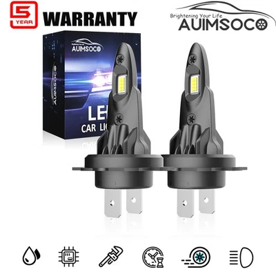 For 2015-2019 Kia Soul EV 2x H7 LED Headlight Bulbs High Low Beam White Light - Image 1 of 4