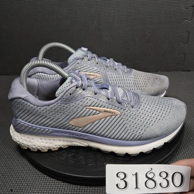 Zapatos Brooks Adrenaline GTS 20 para mujer talla 8 ancho D gris púrpura para correr 120296 Foto 1 de 4