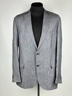 Z Zegna Blazer Men’s Two buttons 100% Linen Gray Size 56/L - Image 1 of 4