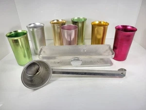 50er JAHRE ALUMINIUM KÜCHENARTIKEL BECHER - MESSBECHER KIPPER - GEWÜRZREGAL - Bild 1 von 5