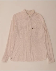 LEVI'S Womens Shirt UK 18 XL Pink Polka Dot Cotton AU04 - Picture 1 of 3